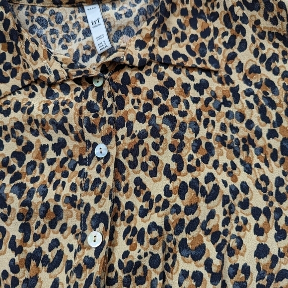 Zara leopard print button down shirt small - Picture 7 of 15